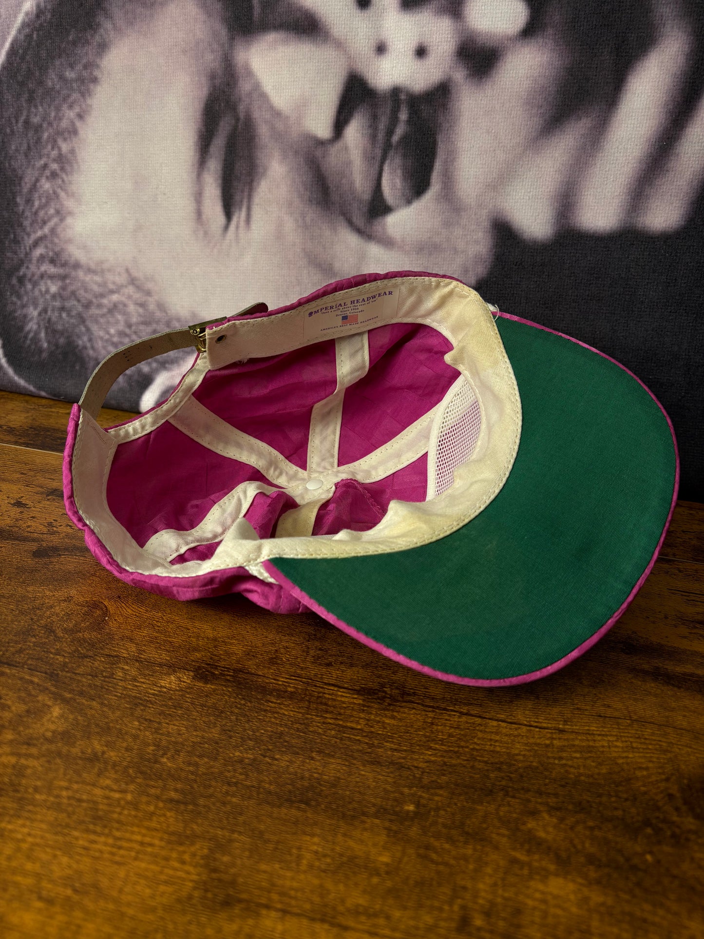 Vintage Hunting Pink Checkered Trucker Hat