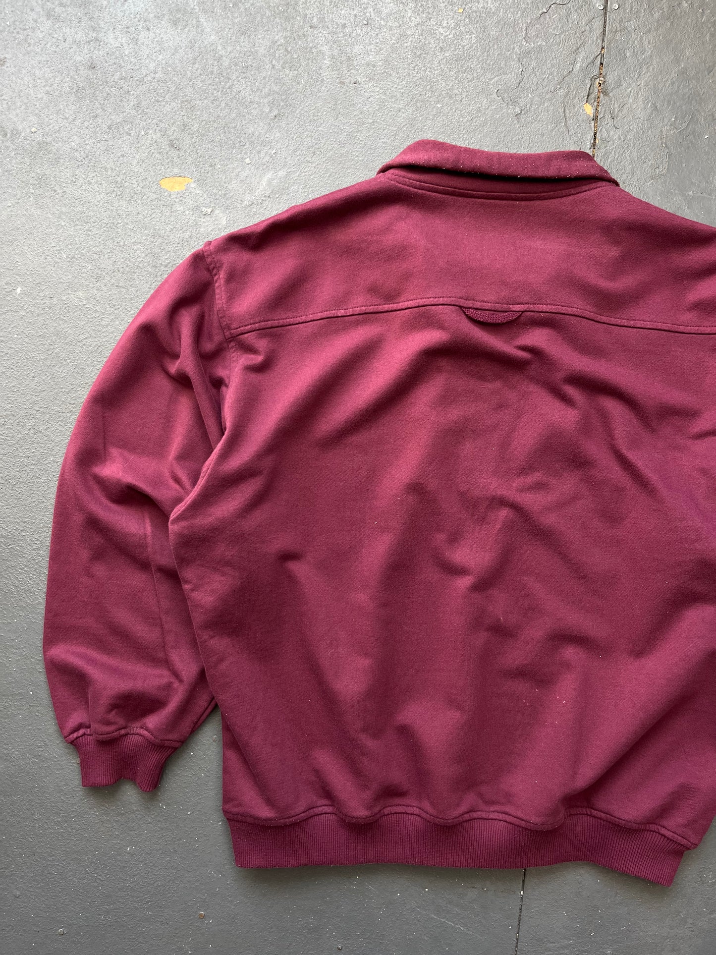 90s Nike ‘Sports & Fitness’ Burgundy Quarter Zip Jumper  [M]