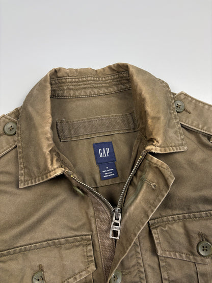2000s GAP Military Green Canvas Work Jacket (S)