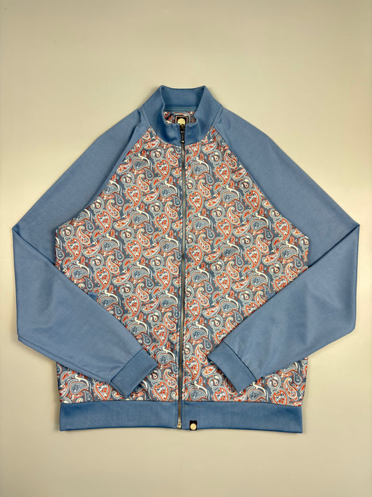 Pretty Green Baby Blue + Paisley Track Top (L)