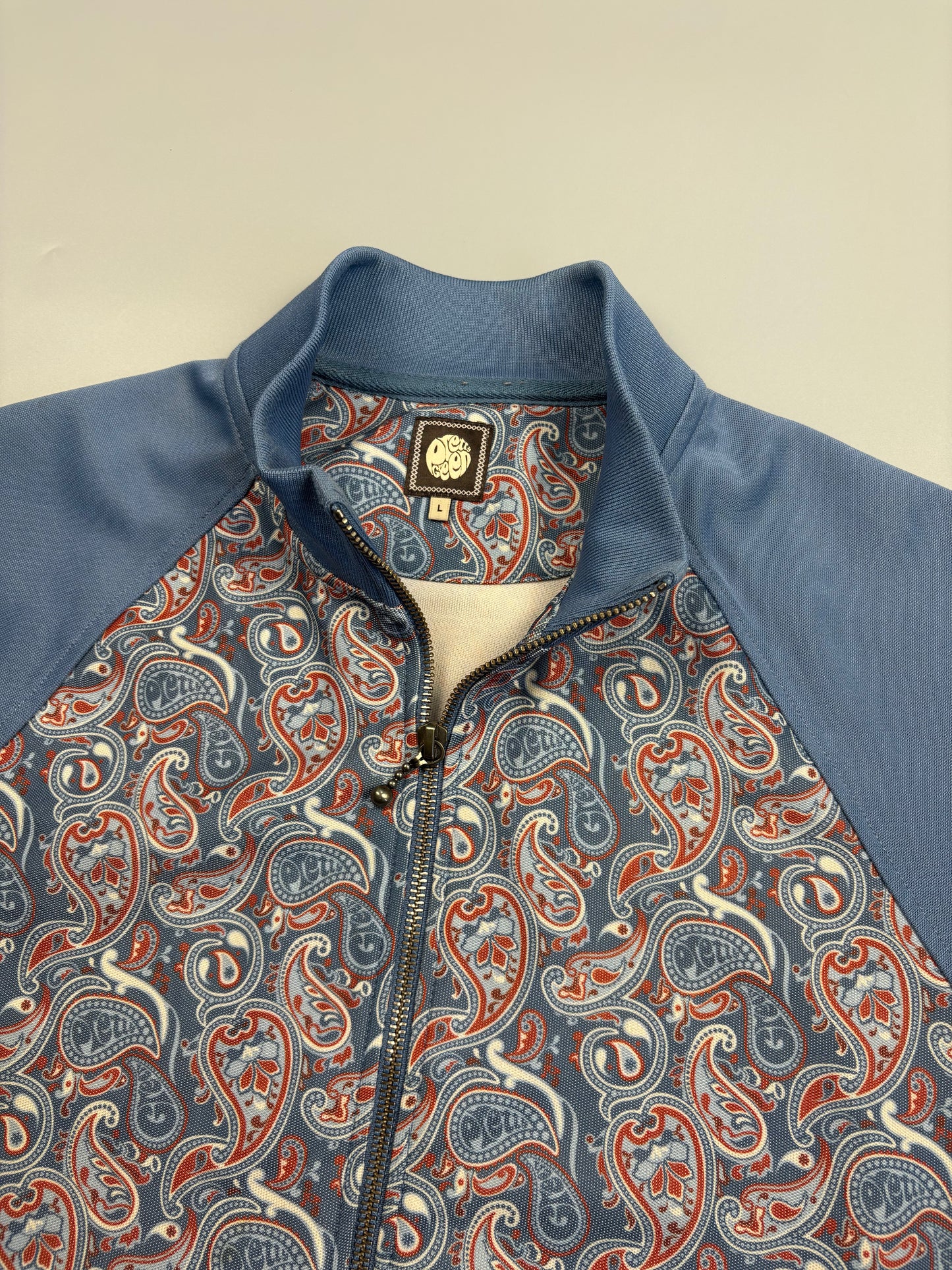 Pretty Green Baby Blue + Paisley Track Top (L)