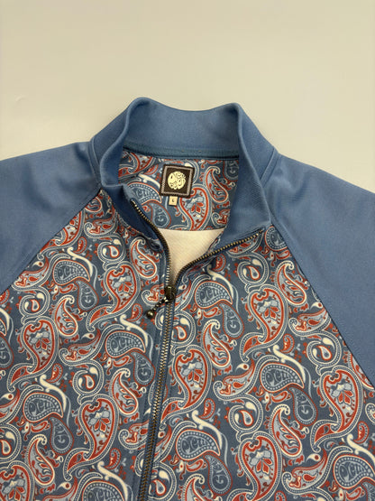 Pretty Green Baby Blue + Paisley Track Top (L)