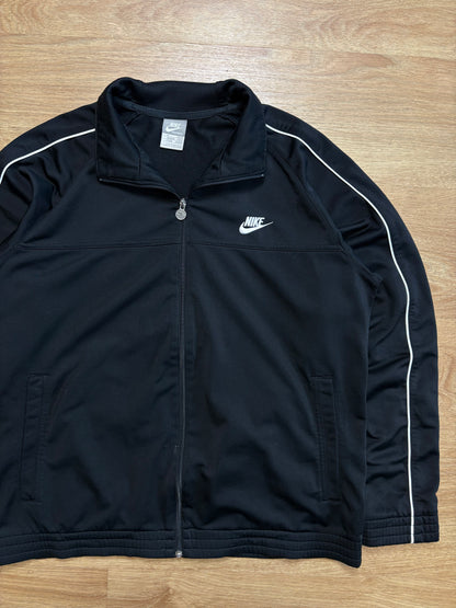 Nike Club 2000s Black Zip-up Track Jacket (M)