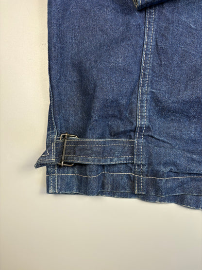 1980s European Corduroy Collar Denim Chore Jacket (M)