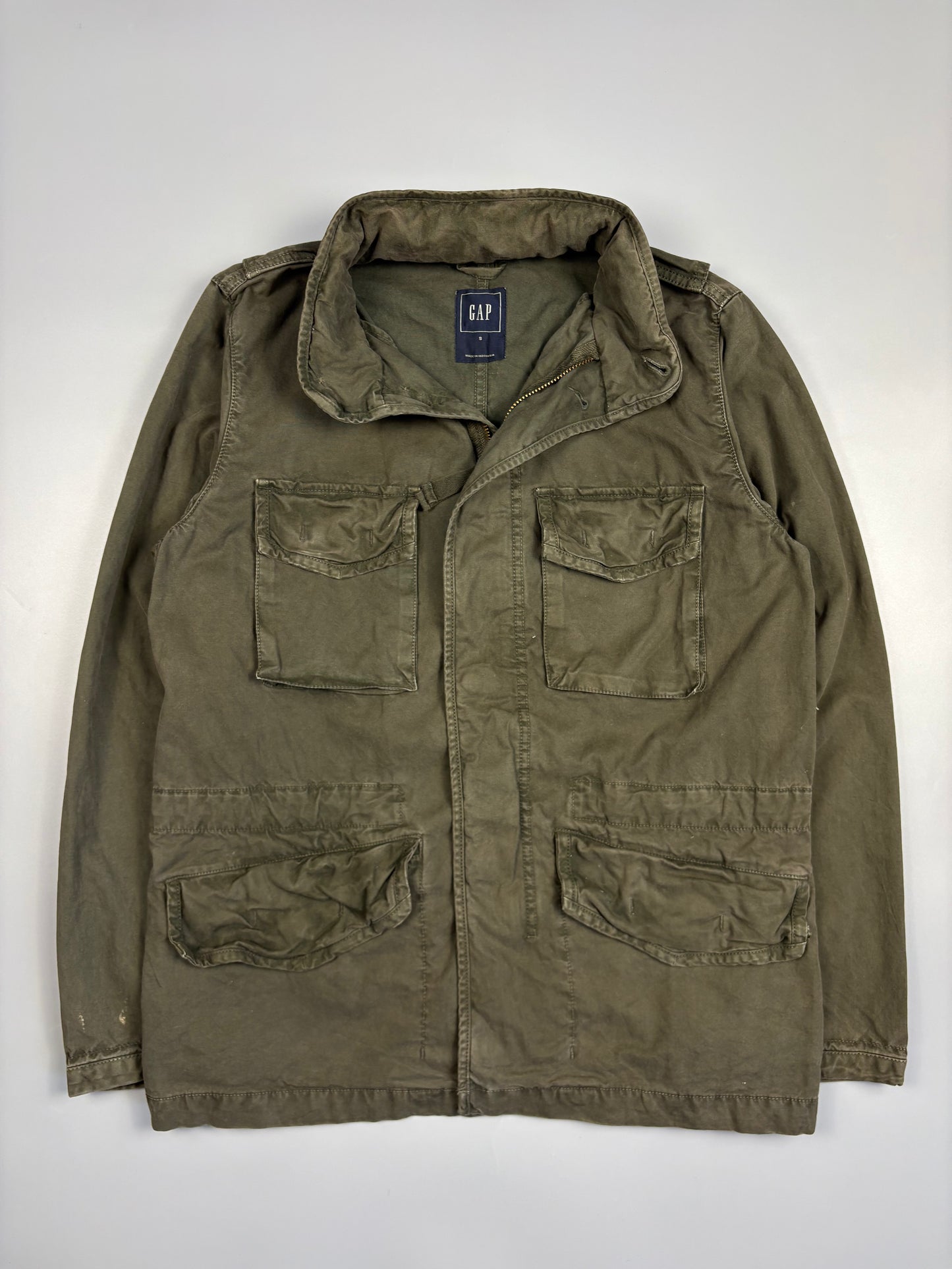 2000s GAP Military Green Canvas Work Jacket (S)