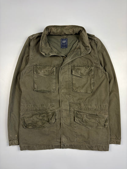 2000s GAP Military Green Canvas Work Jacket (S)