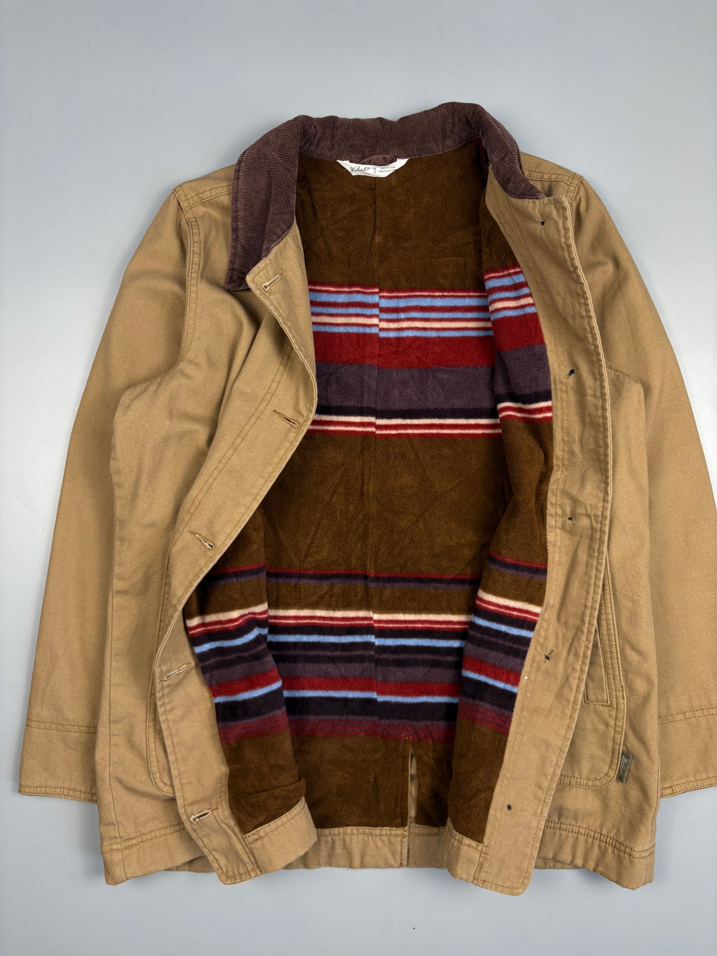 1990s Woolrich Corduroy Collar Beige Field Jacket (M)