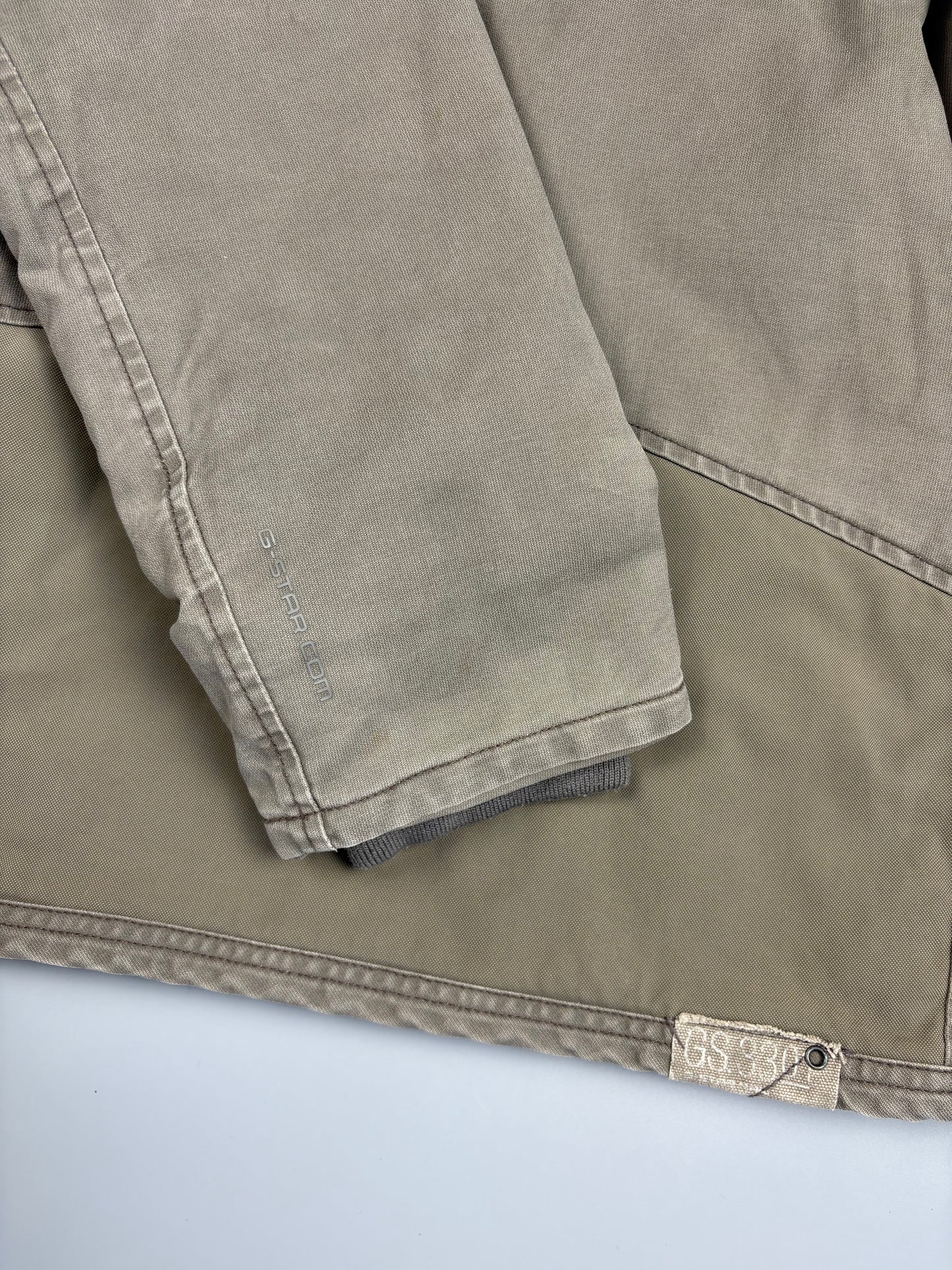 2000s G-Star Khaki Stone Utility Canvas Jacket (L)