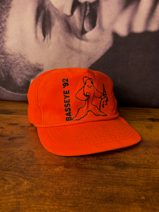 Vintage Basseye '92 Orange Cord Trucker Hat