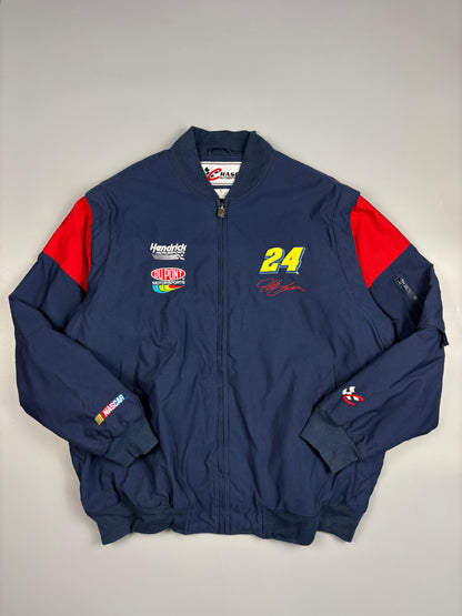 1990s Nascar Monte Carlo Navy Bomber Jacket (XL)