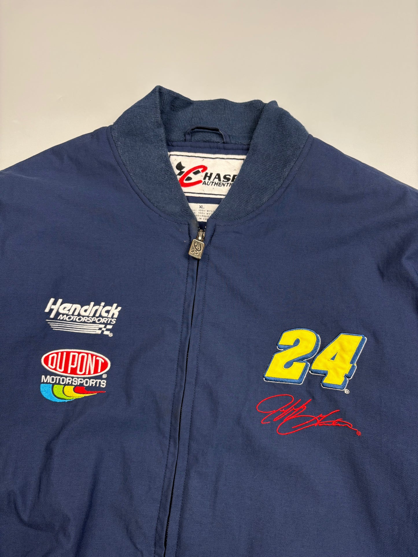 1990s Nascar Monte Carlo Navy Bomber Jacket (XL)