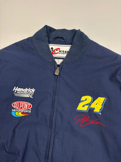 1990s Nascar Monte Carlo Navy Bomber Jacket (XL)