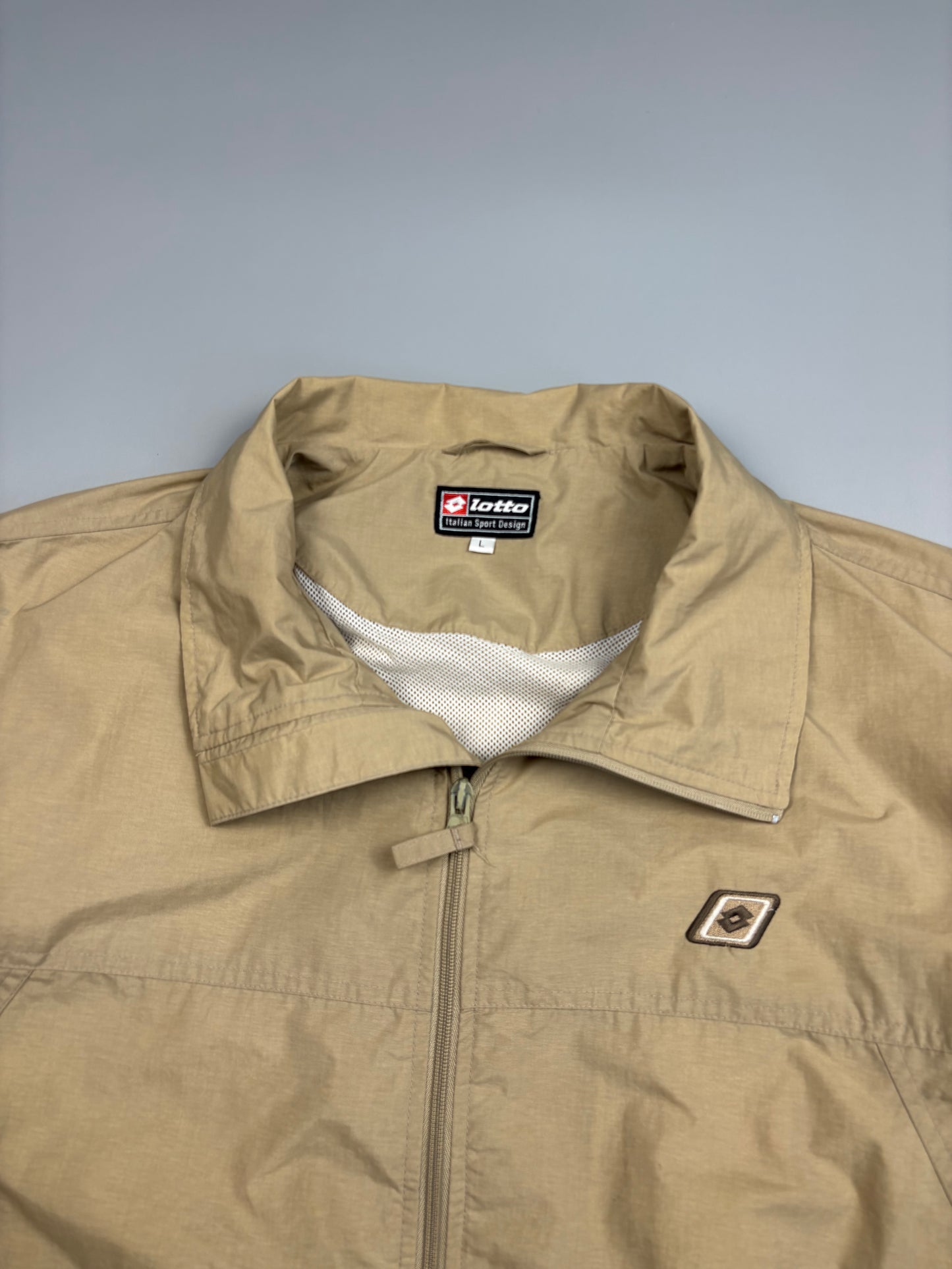 1990s Lotto Italia Cream / Beige Track Jacket (L)