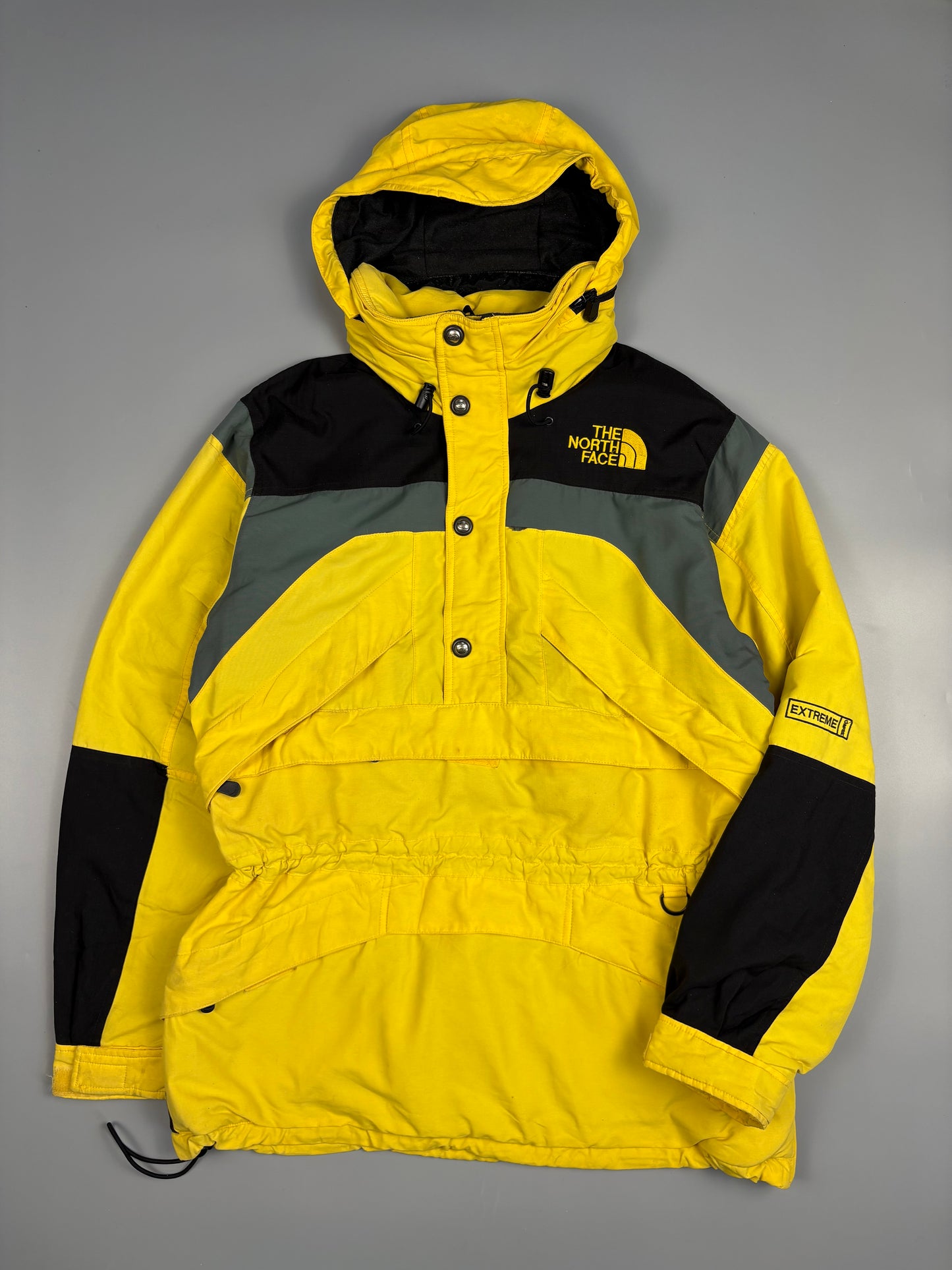 1990s North Face Extreme Yellow + Black Parka Jacket (M)