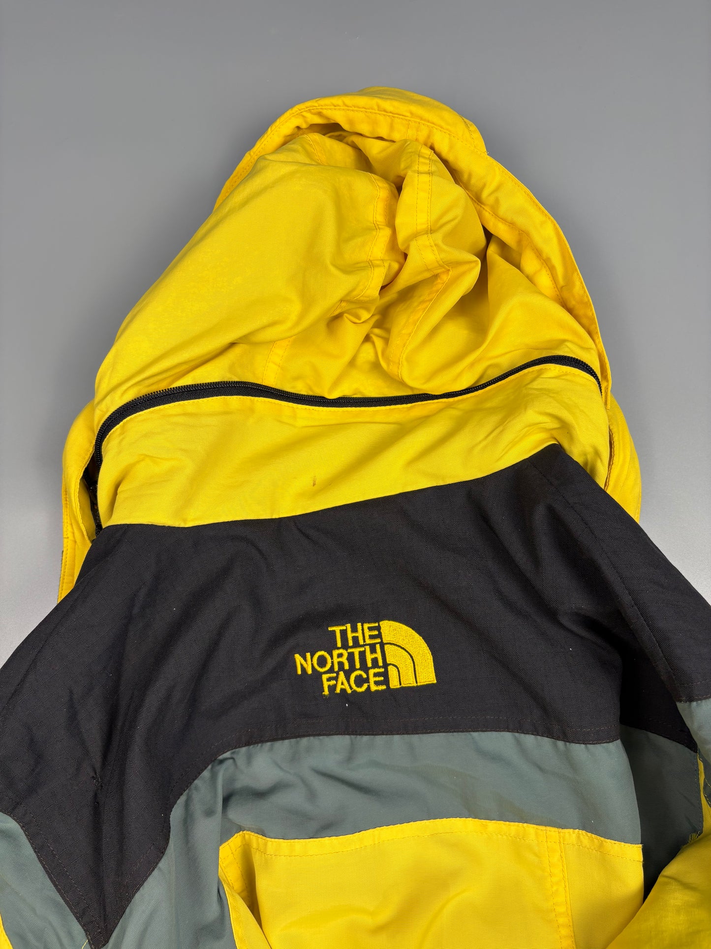 1990s North Face Extreme Yellow + Black Parka Jacket (M)