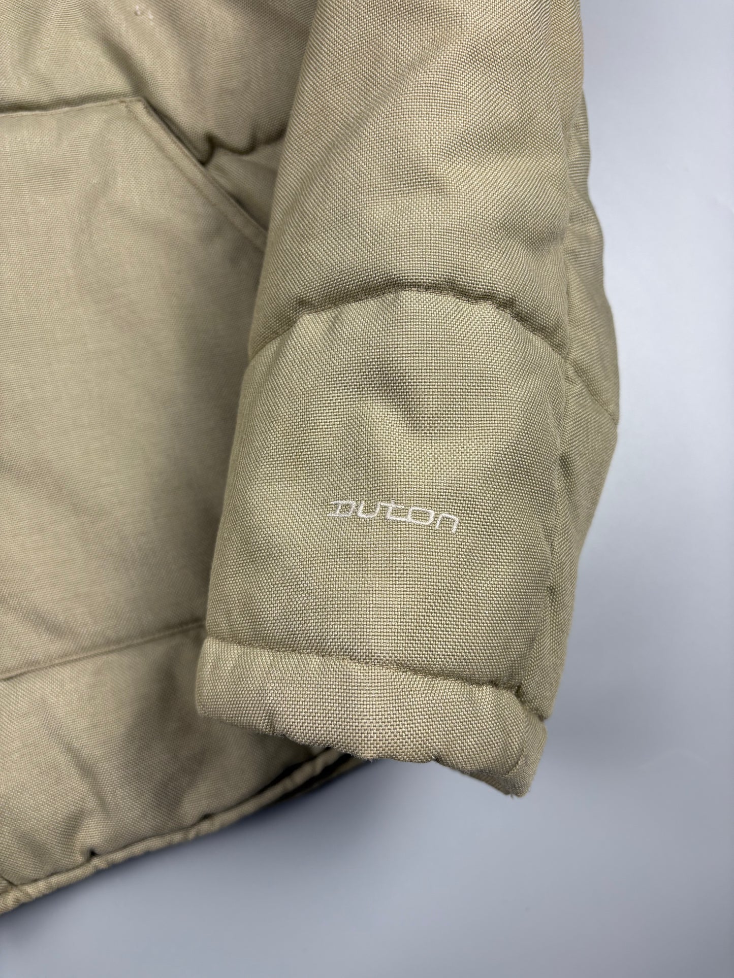 2000s G-Star Beige Quilted Zip Up Jacket (XL)