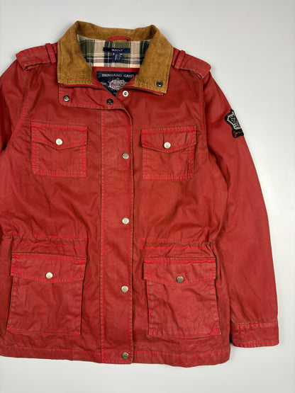 2000s Gant Wax Cotton Burgundy Field Jacket (L)