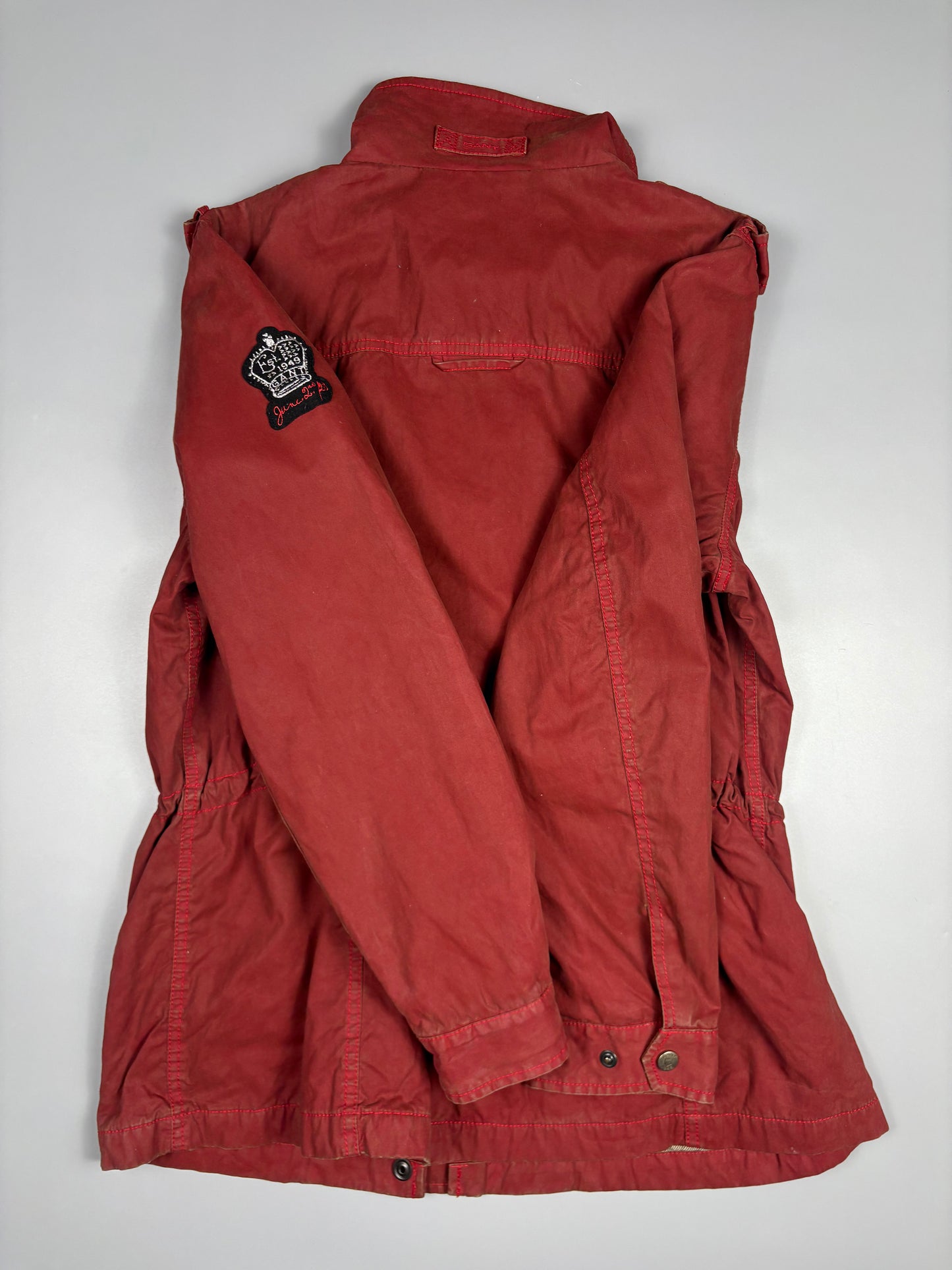 2000s Gant Wax Cotton Burgundy Field Jacket (L)