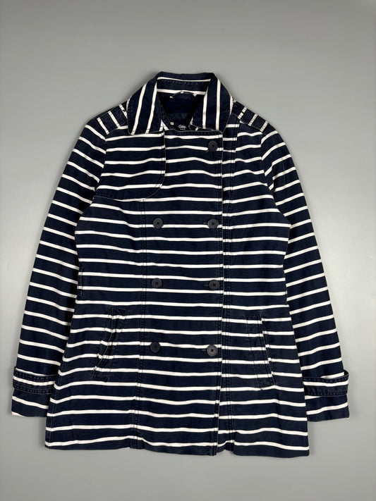 20000s GAP Navy + Blue Pinstripe Peacoat (women's S)