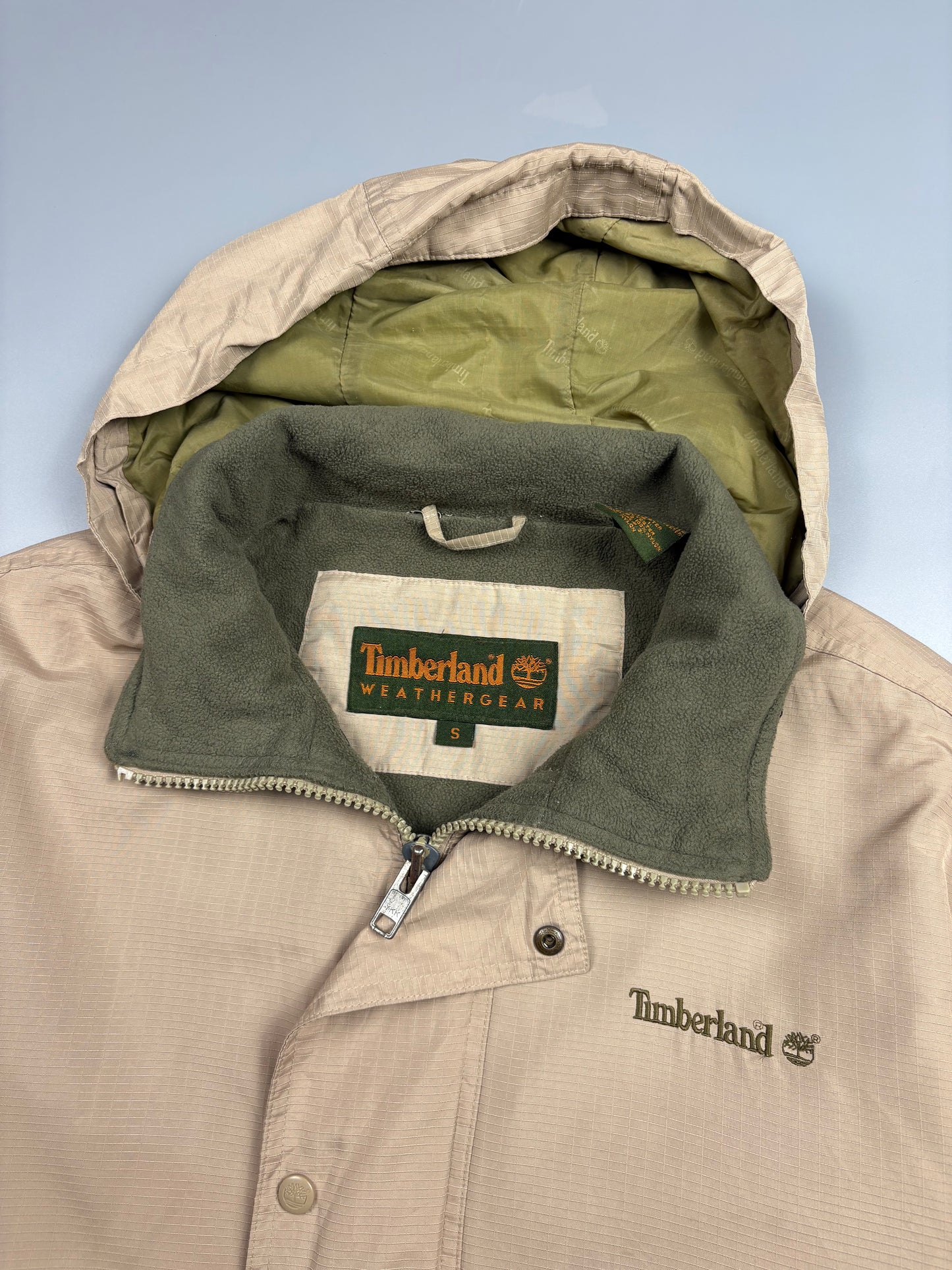 1990s Timberland Weathergear Beige Rain Jacket (S)