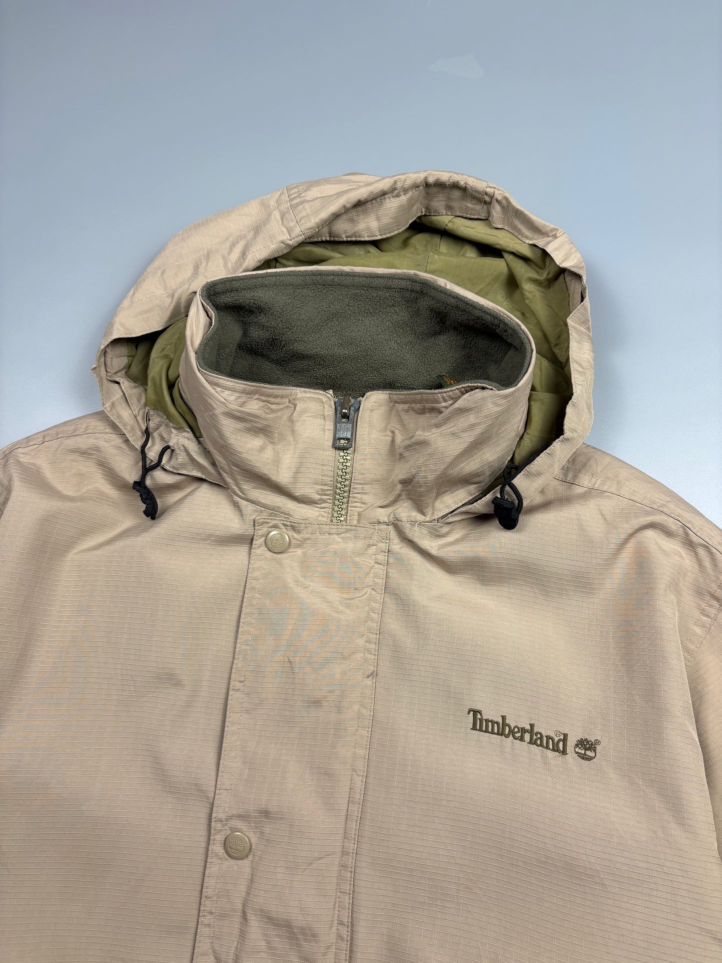 1990s Timberland Weathergear Beige Rain Jacket (S)