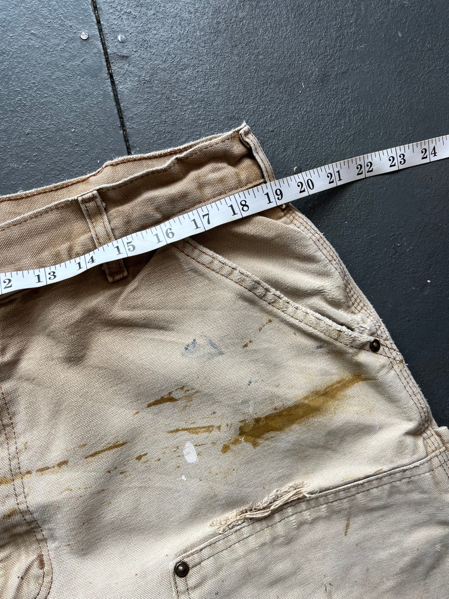 Vintage Carhartt Double Knee Baggy Sand Trousers  [38x32]