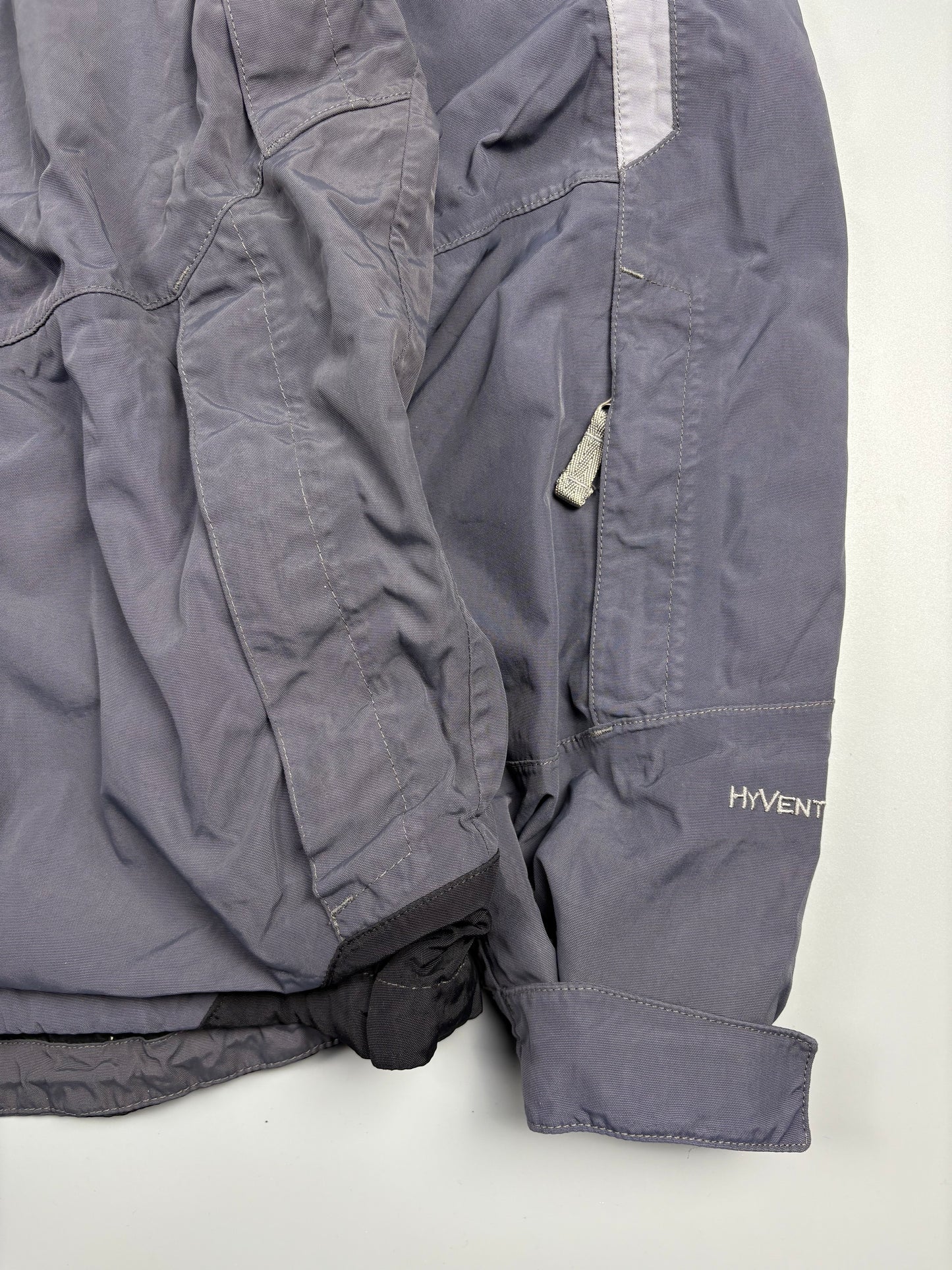 1990s North Face Black + Grey Hyvent Rain Jacket (M)