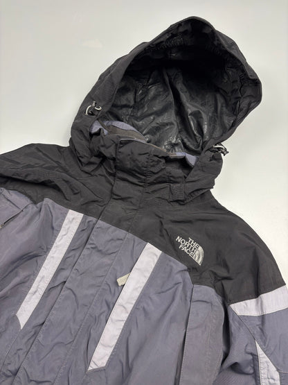 1990s North Face Black + Grey Hyvent Rain Jacket (M)