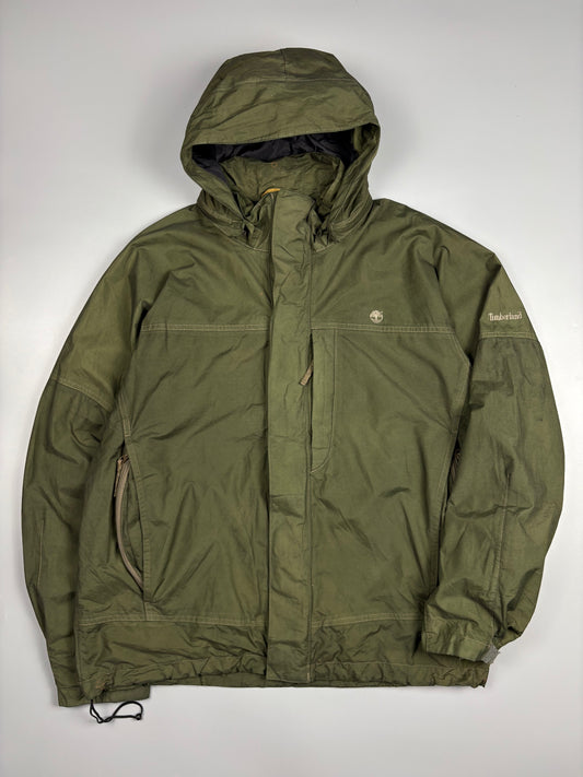 2000s Timberland Weathergear Dark Green Rain Jacket (L)