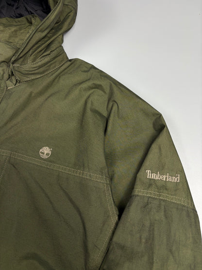 2000s Timberland Weathergear Dark Green Rain Jacket (L)
