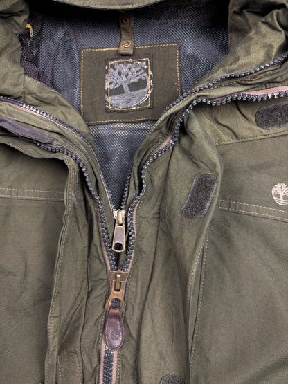 2000s Timberland Weathergear Dark Green Rain Jacket (L)