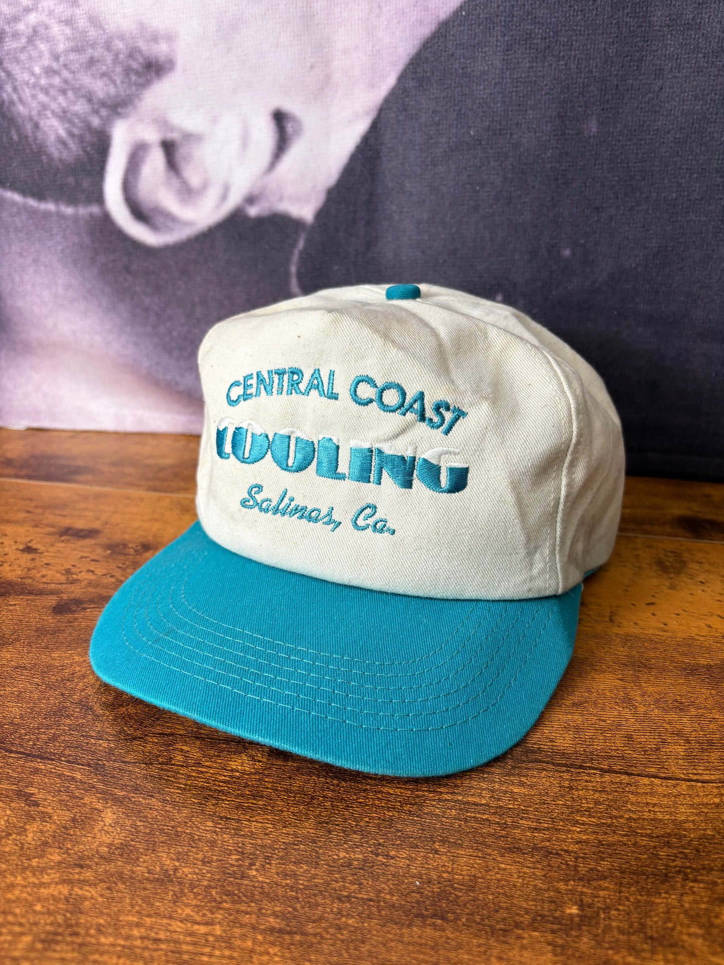 Vintage Cooling White + Blue Trucker Hat