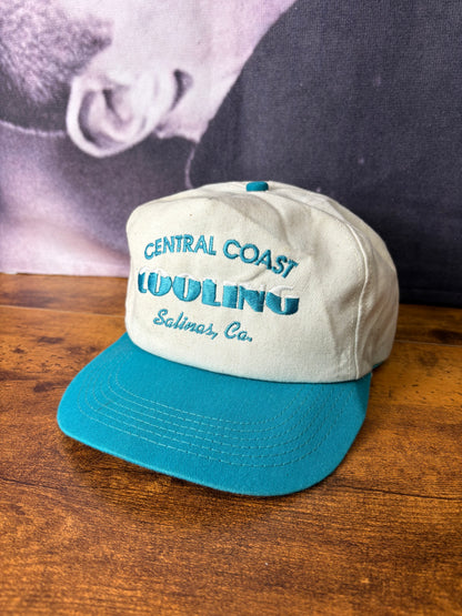 Vintage Cooling White + Blue Trucker Hat