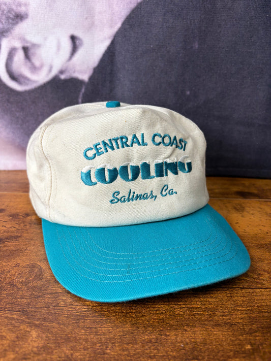 Vintage Cooling White + Blue Trucker Hat