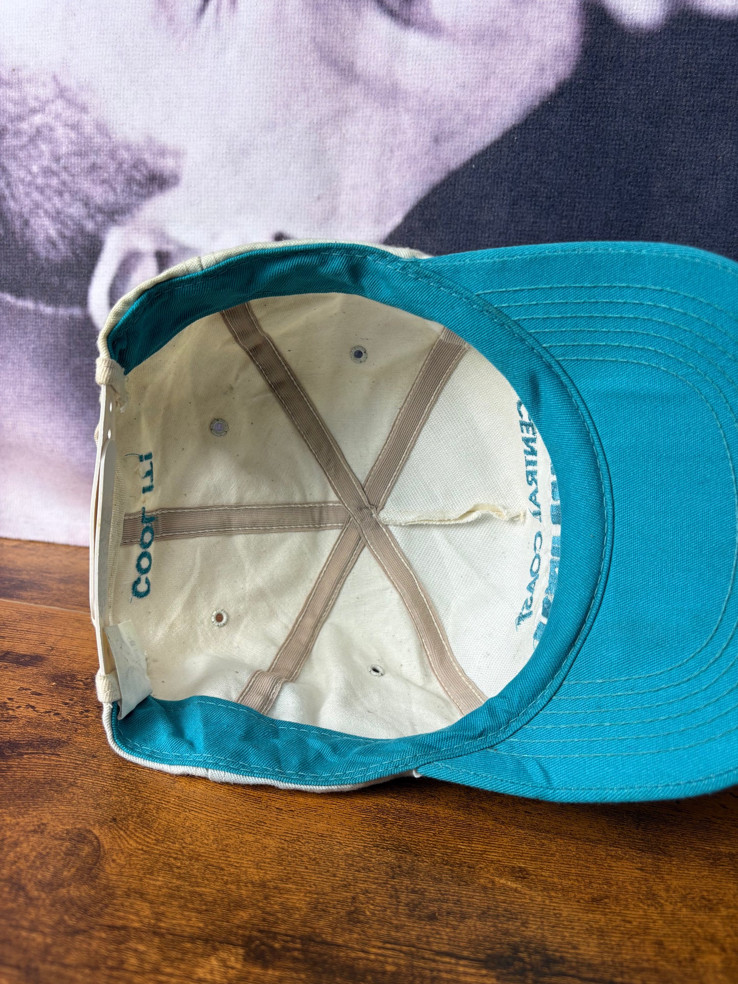 Vintage Cooling White + Blue Trucker Hat