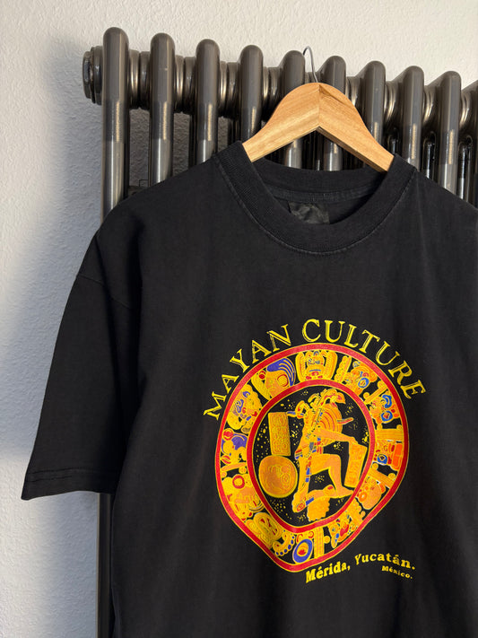 Vintage Mexico 90s Black Graphic T-shirt (M)