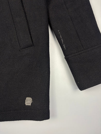 2000s G-Star Technical Black Wool Peacoat (L)
