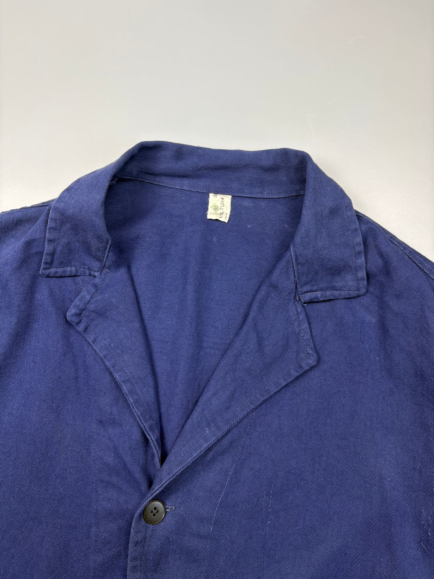 1980s French Workwear Blue Chore Jacket (L)