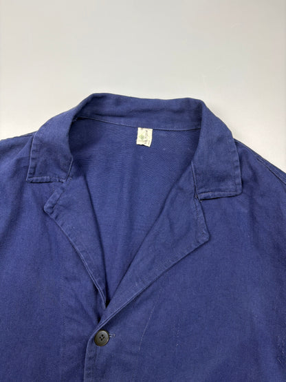 1980s French Workwear Blue Chore Jacket (L)