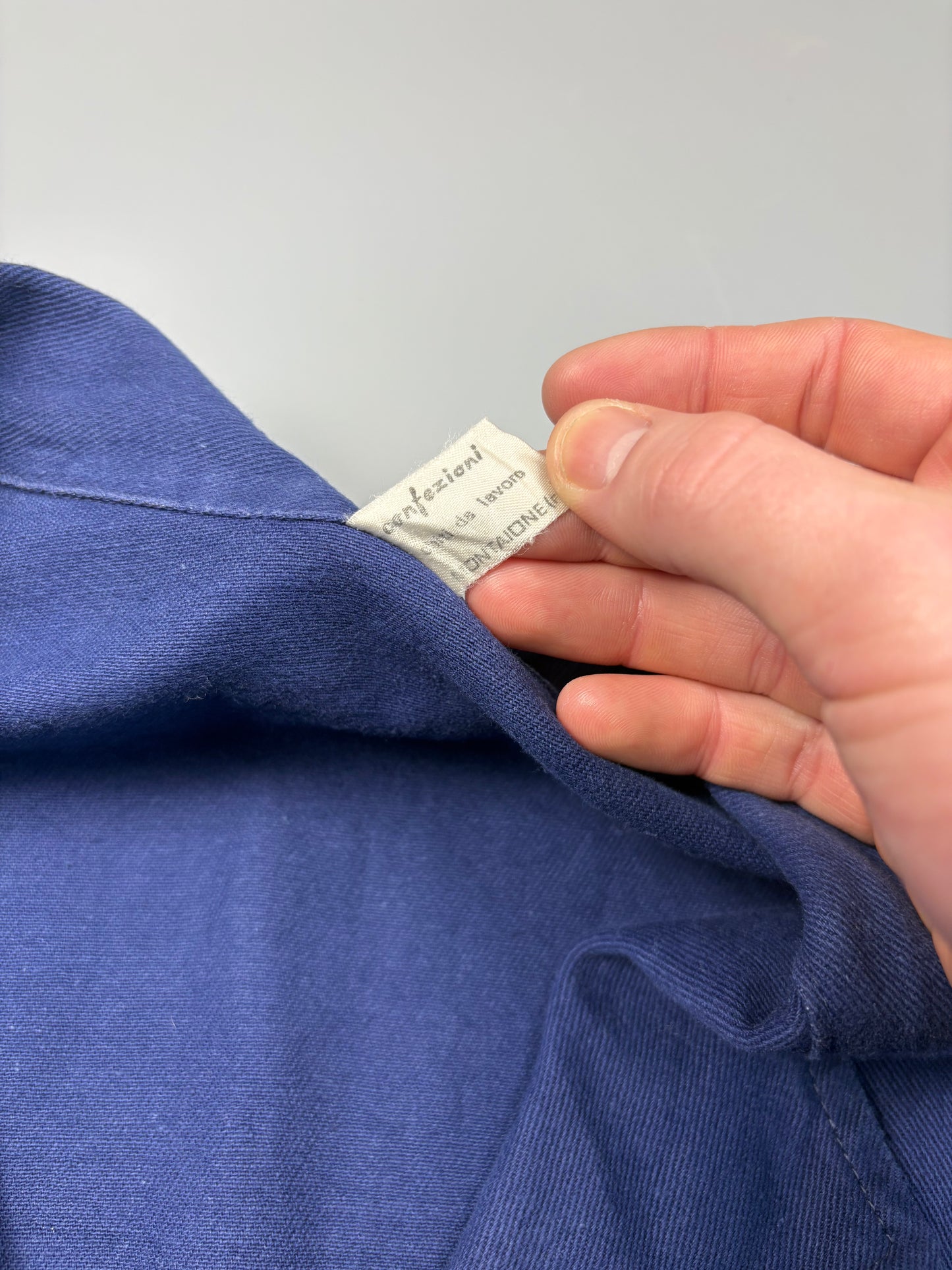 1980s French Workwear Blue Chore Jacket (L)