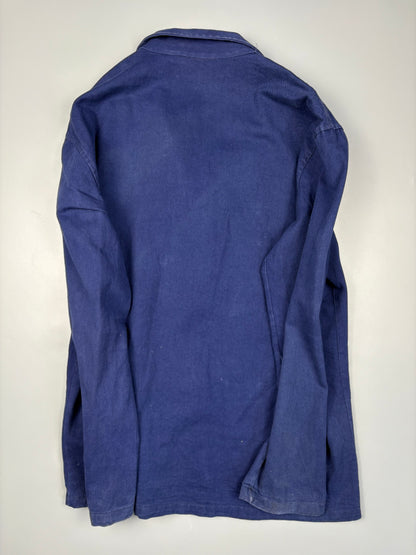 1980s French Workwear Blue Chore Jacket (L)