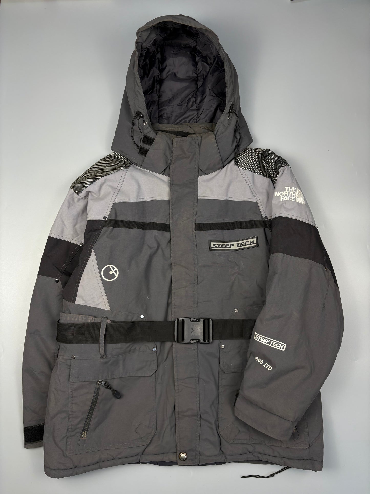 1990s North Face Steep Tech Grey Mountain Jacket (XL)