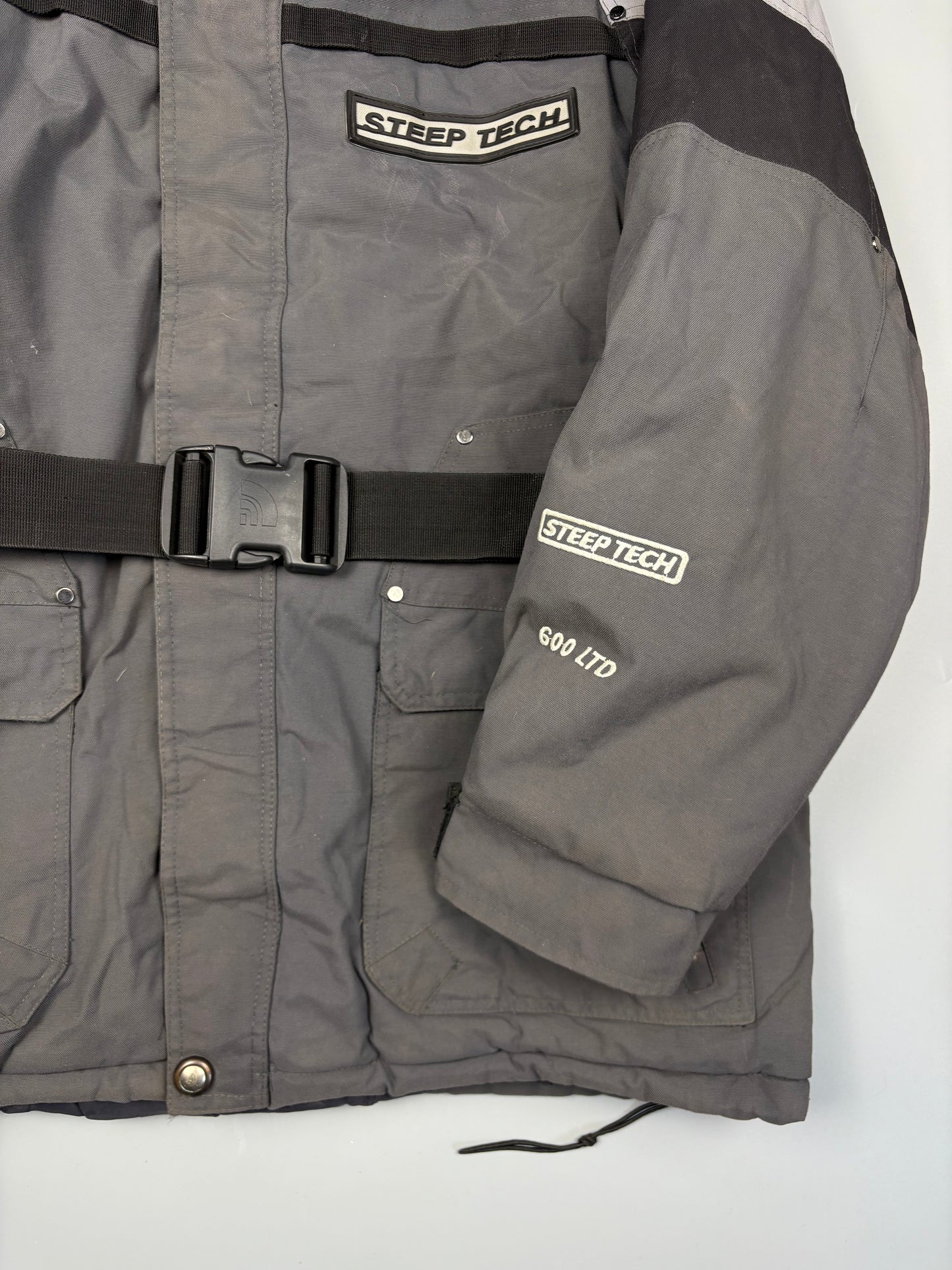 1990s North Face Steep Tech Grey Mountain Jacket (XL)