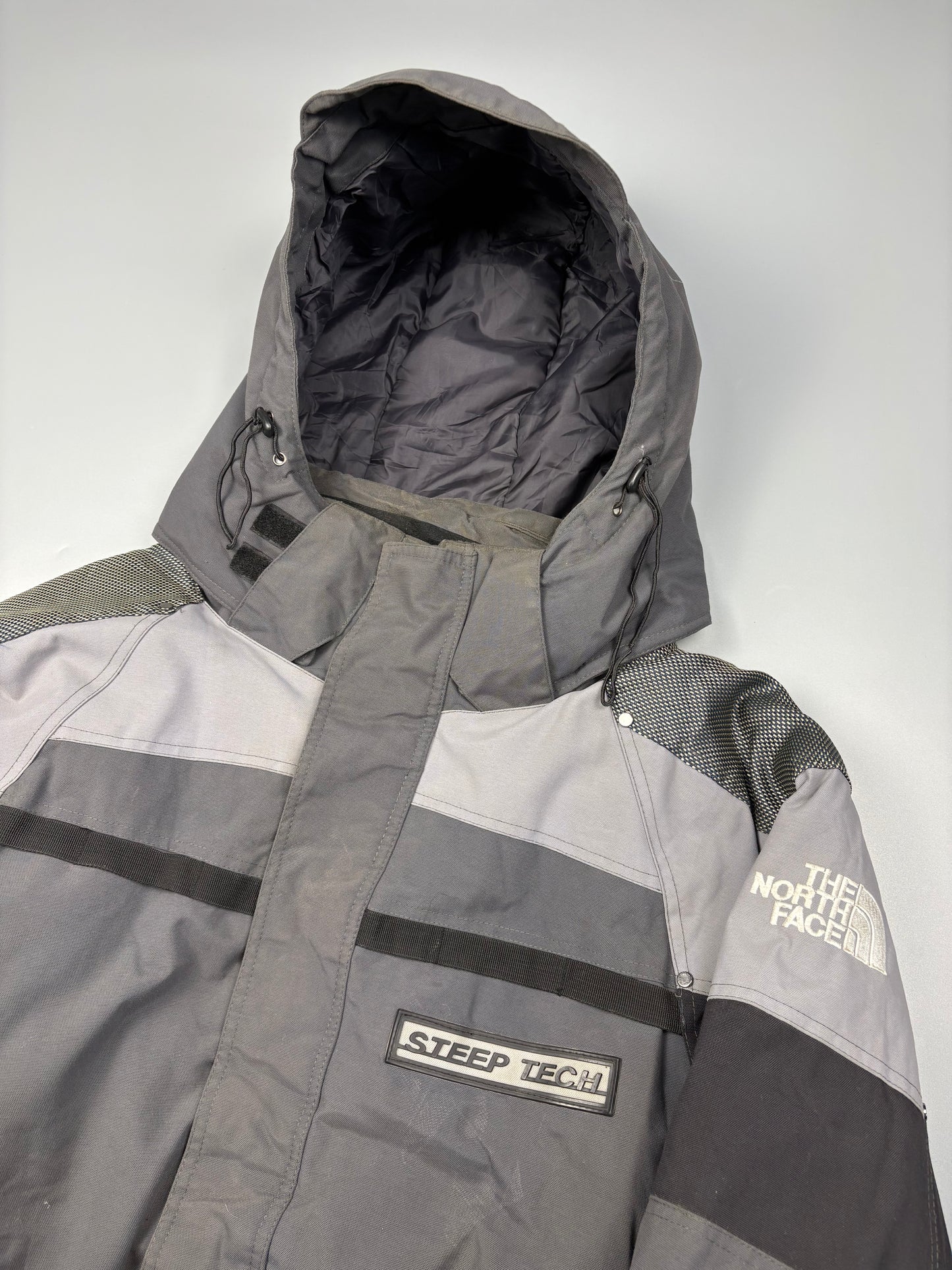 1990s North Face Steep Tech Grey Mountain Jacket (XL)