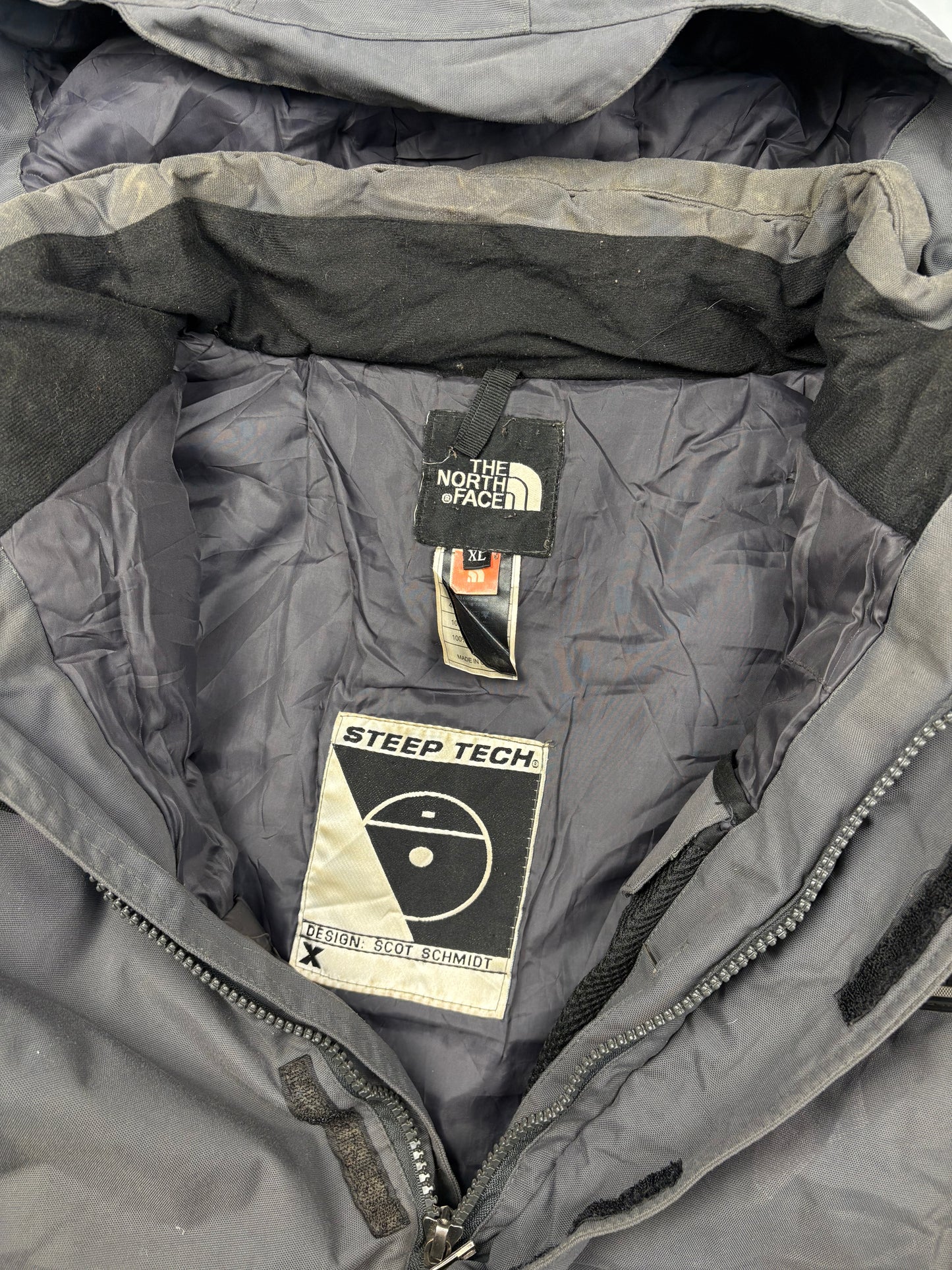 1990s North Face Steep Tech Grey Mountain Jacket (XL)