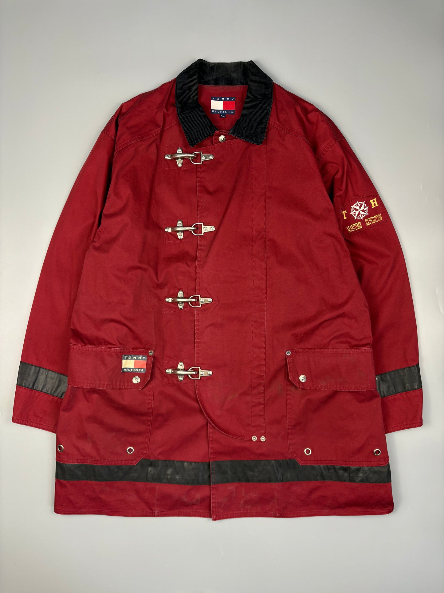 1990s Tommy Hilfiger Martime Expedition Fireman Clasp Jacket (M)