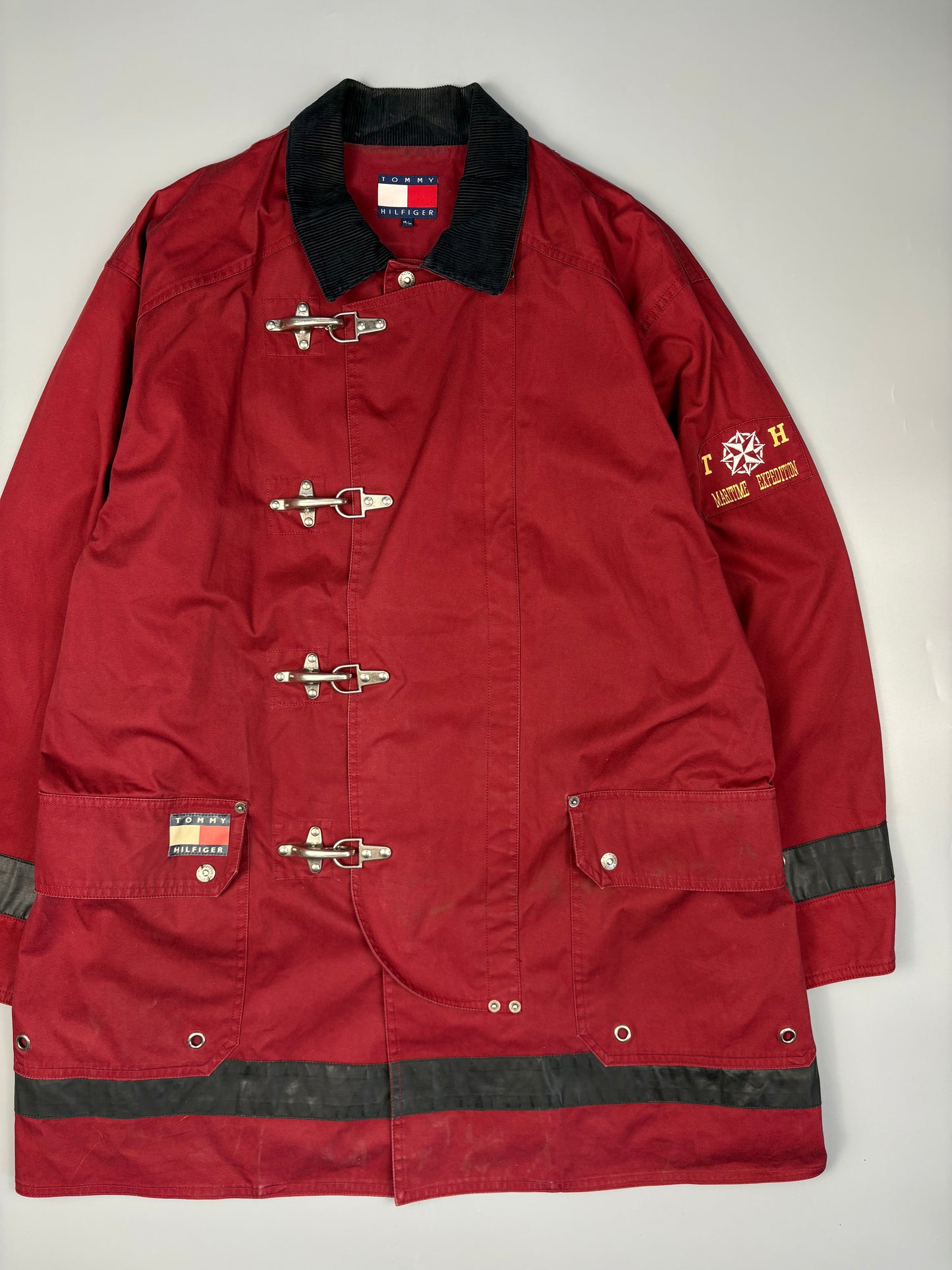 1990s Tommy Hilfiger Martime Expedition Fireman Clasp Jacket (M)