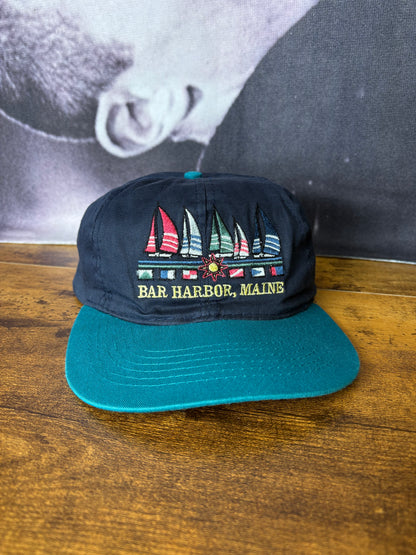 Vintage Maine USA Navy + Turquoise Trucker Hat