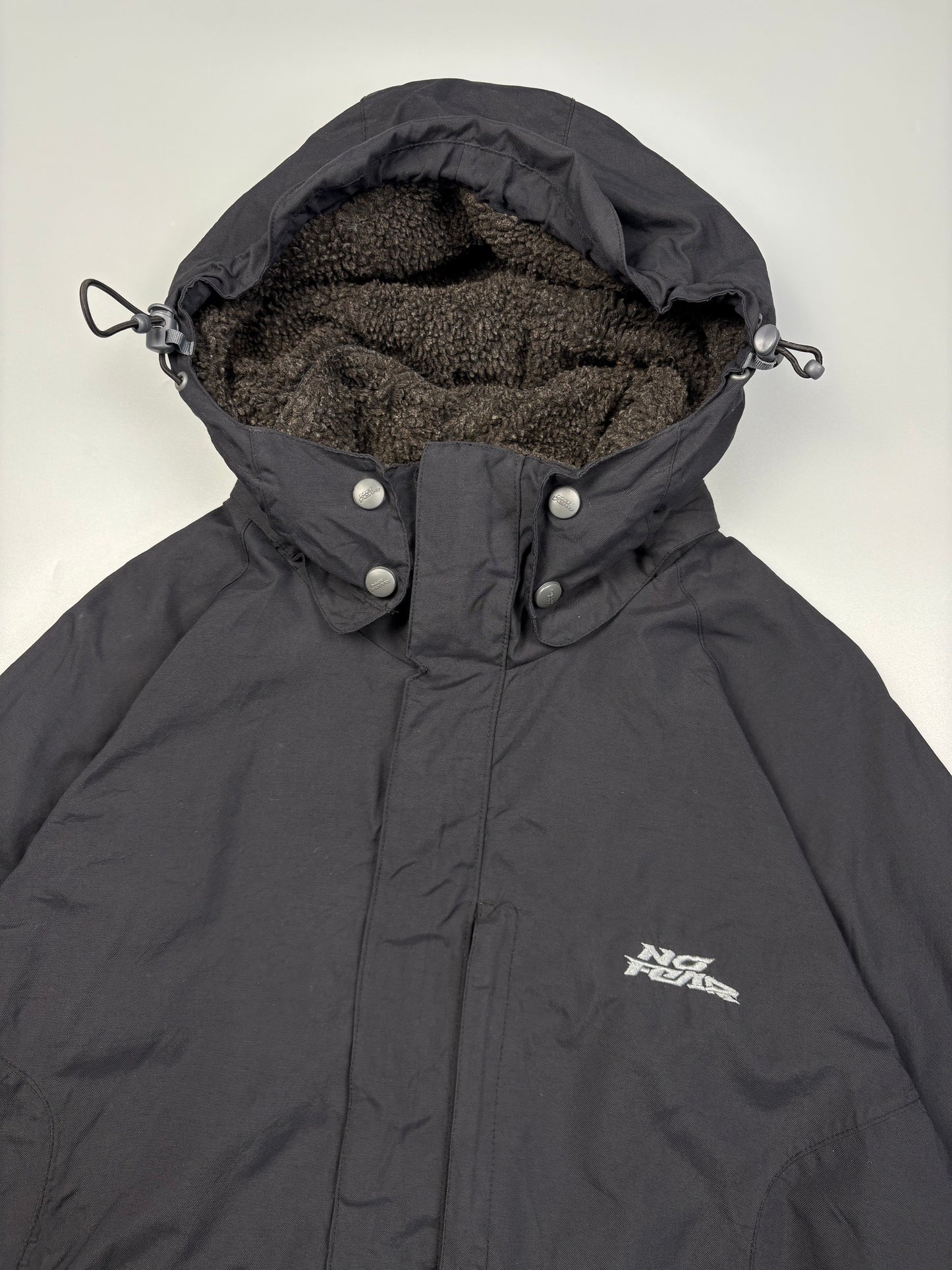 2000s No Fear Black Snowboarding Quarter Zip Jacket (L)