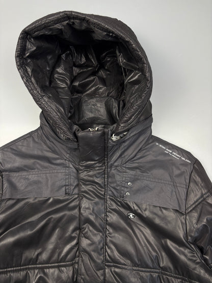2000s G-Star Black Quilted Zip-up Jacket (women's L)